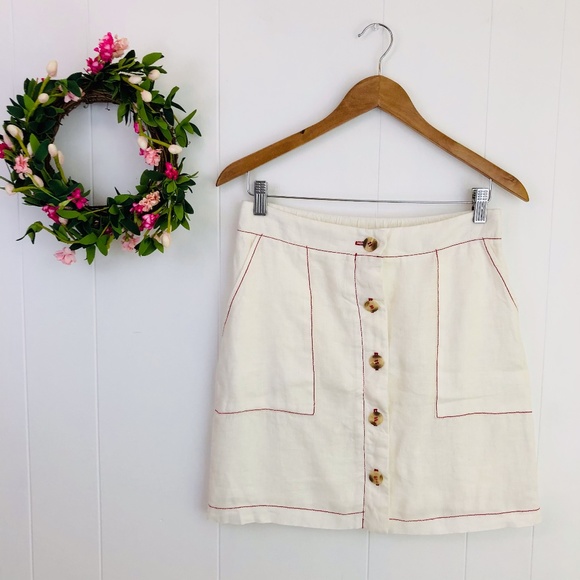 Anthropologie Dresses & Skirts - 🌸SOLD🌸 Amadi Anthropologie Jupe 100% Linen Skirt